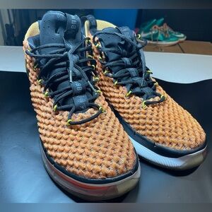 Nike Men’s Size 10.5 Alphadunk BQ5401-800 High Top Orange Basketball Sneakers